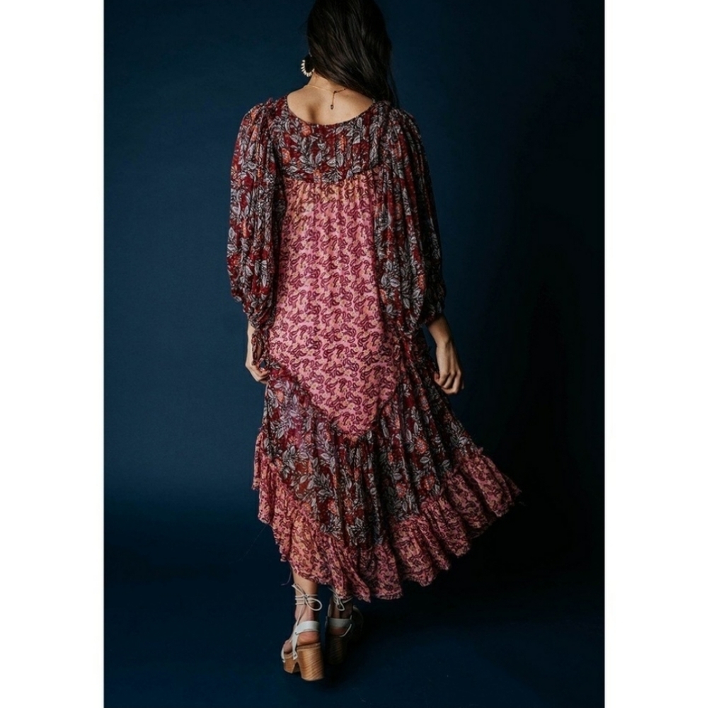 Free People Estelle Chiffon Bohemian Peasant Maxi - Picture 5 of 13